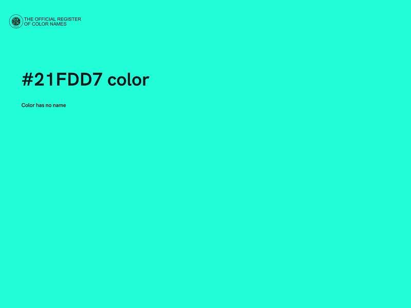 #21FDD7 color image