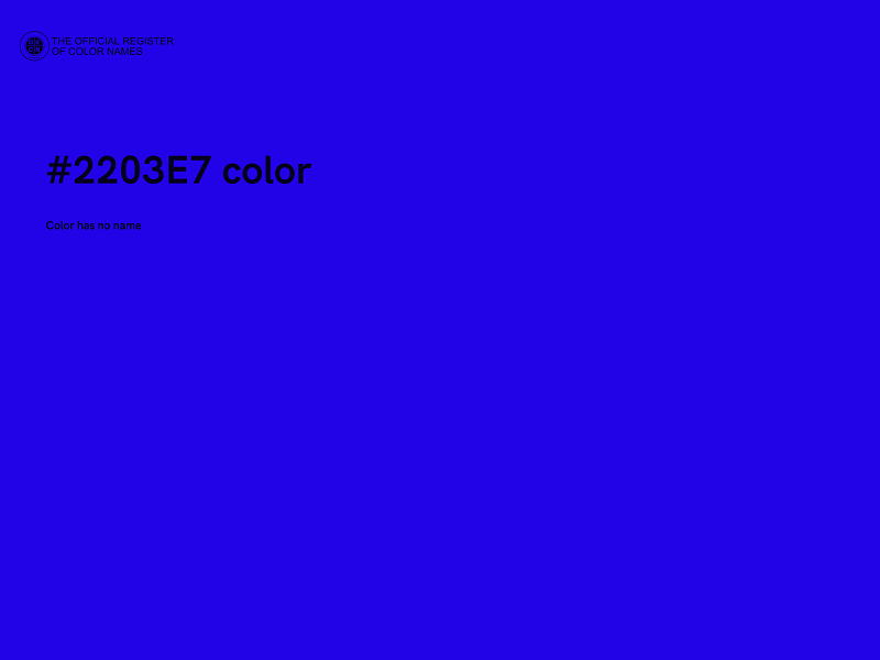 #2203E7 color image