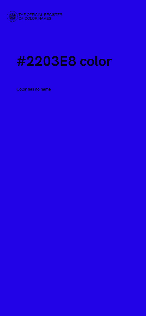 #2203E8 color image