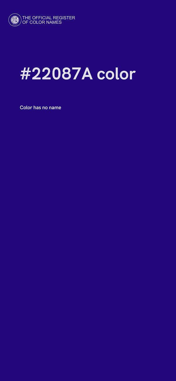 #22087A color image