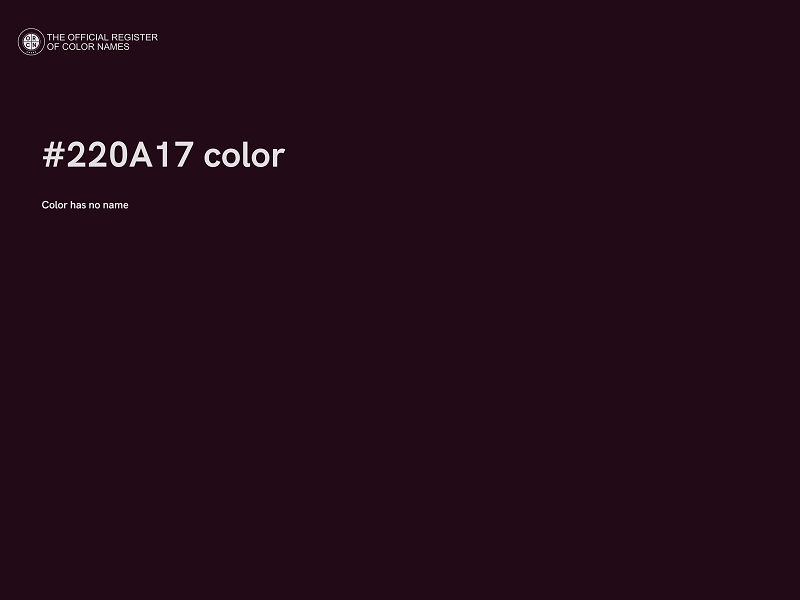 #220A17 color image