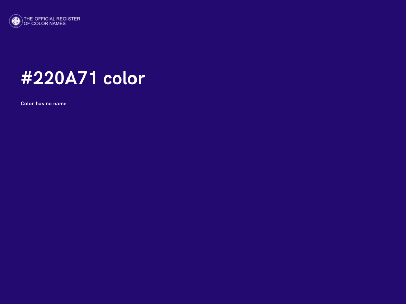 #220A71 color image