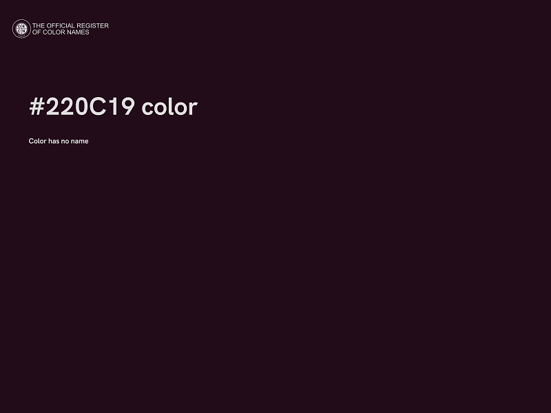 #220C19 color image