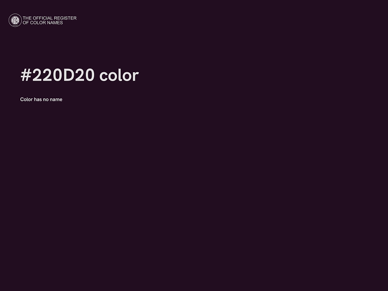 #220D20 color image