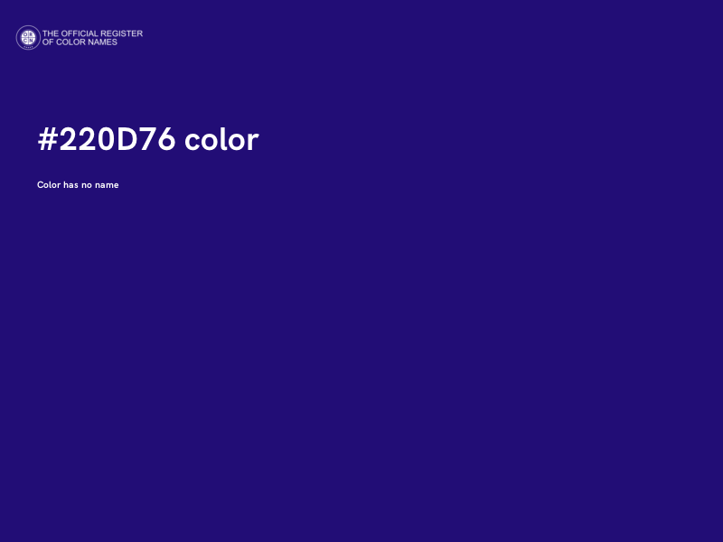#220D76 color image