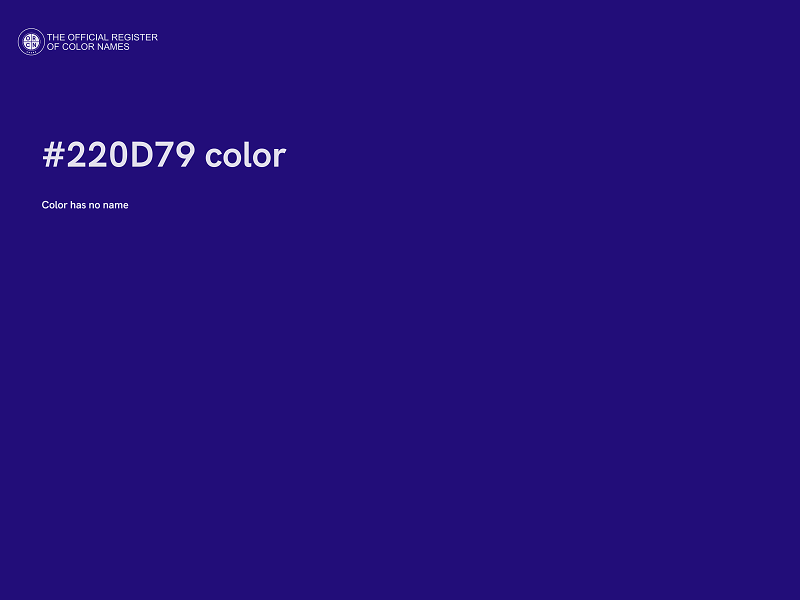 #220D79 color image