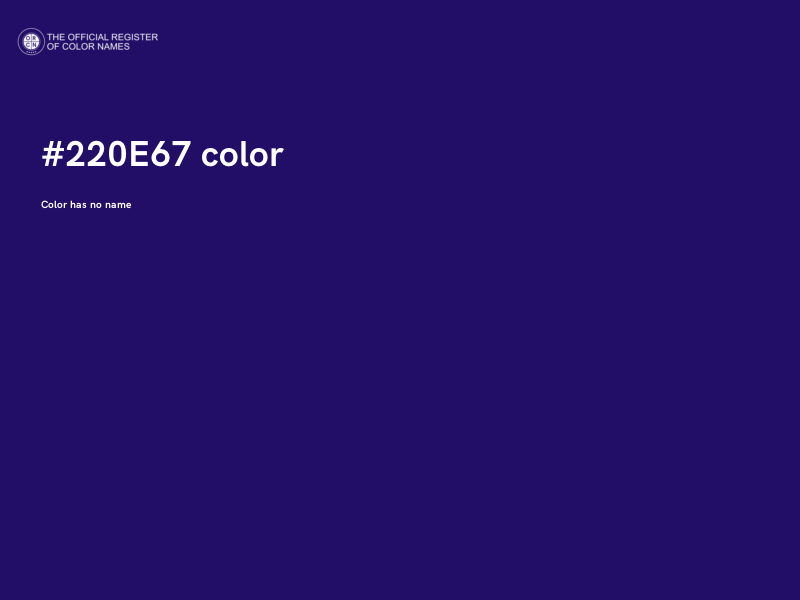 #220E67 color image