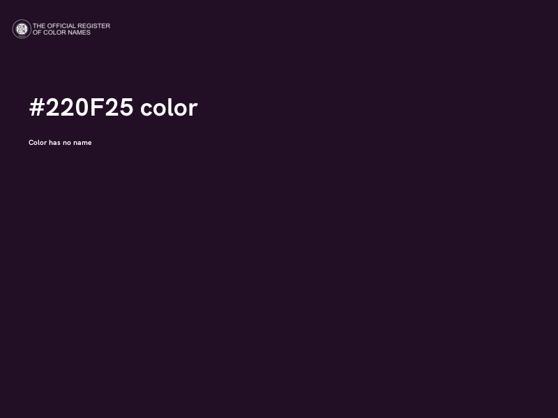 #220F25 color image
