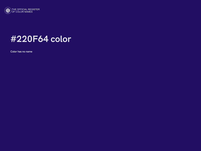 #220F64 color image