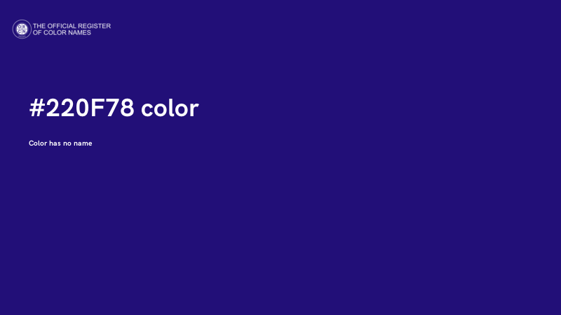 #220F78 color image