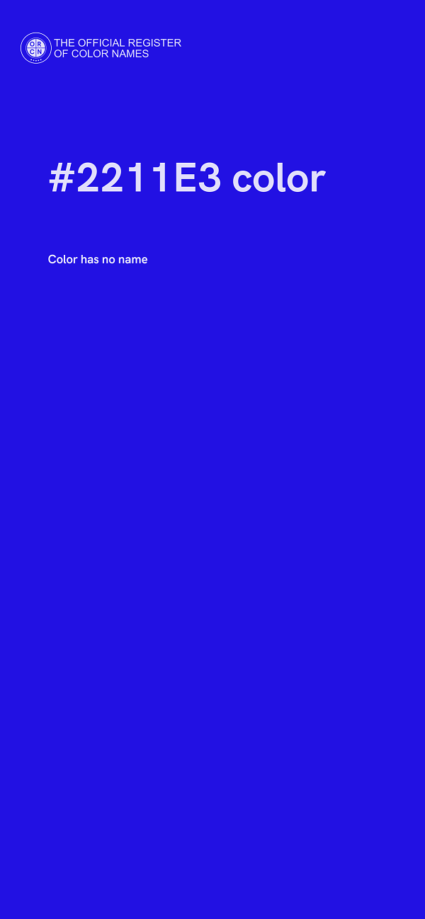 #2211E3 color image