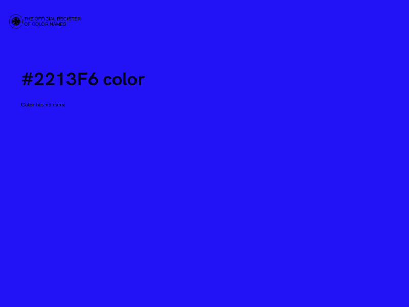 #2213F6 color image