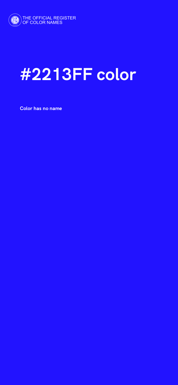 #2213FF color image