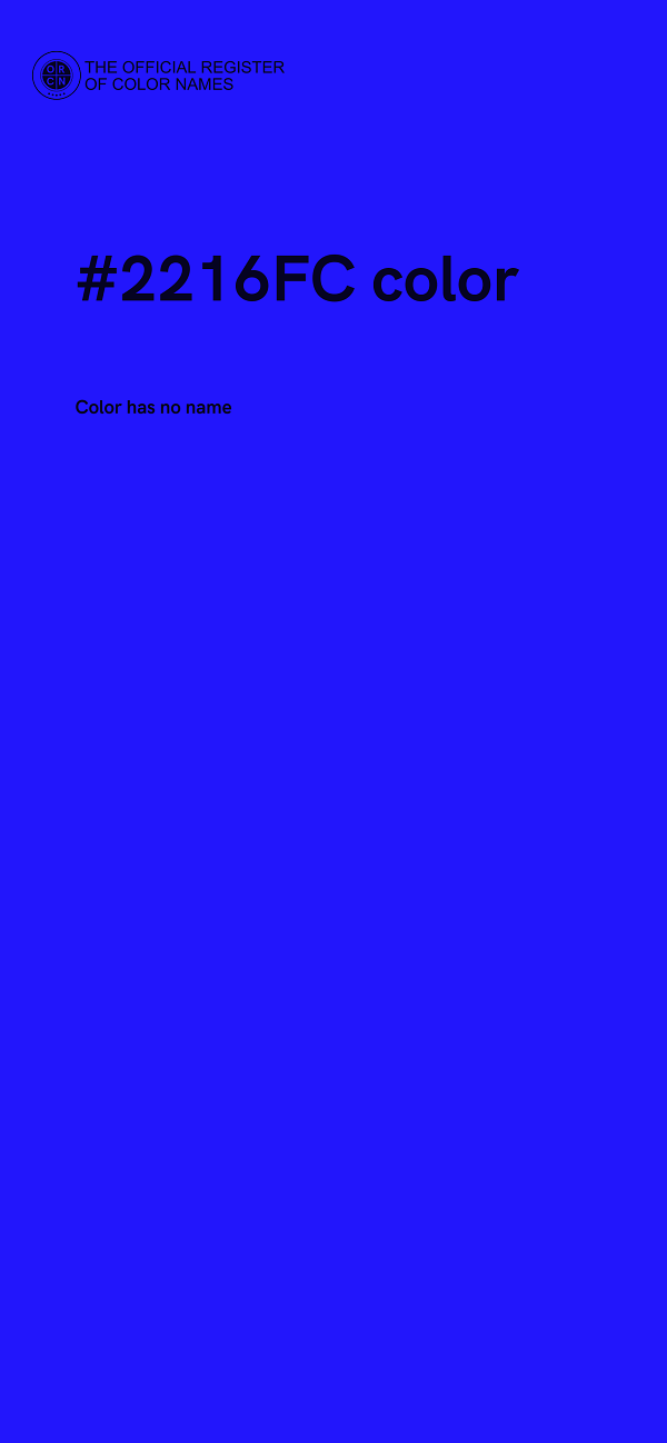 #2216FC color image