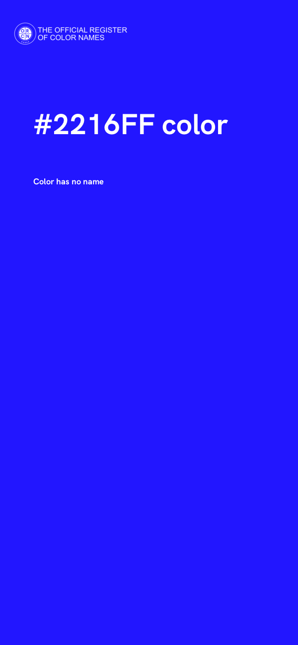 #2216FF color image