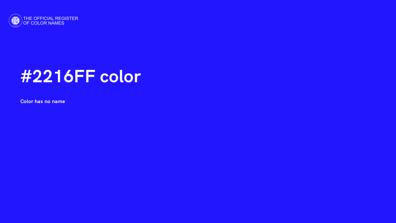 #2216FF color image