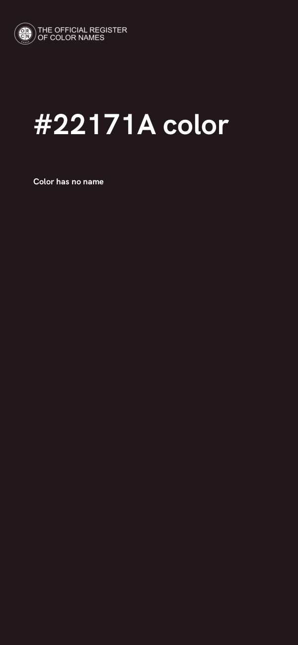 #22171A color image