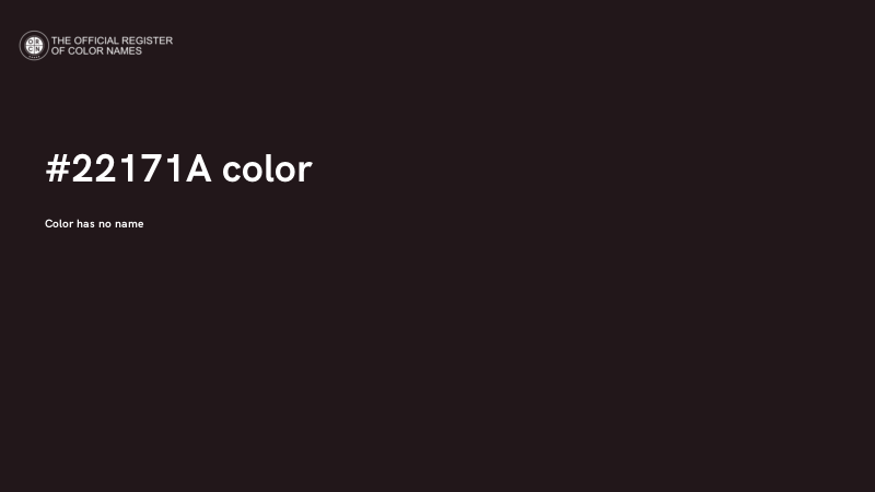 #22171A color image