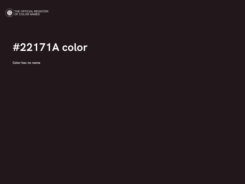 #22171A color image