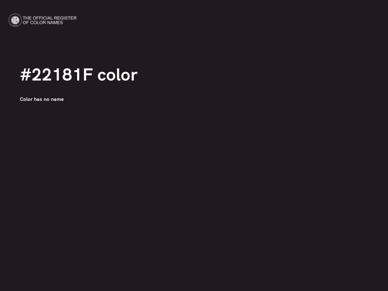#22181F color image