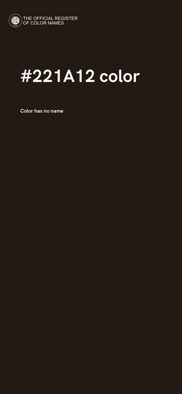 #221A12 color image
