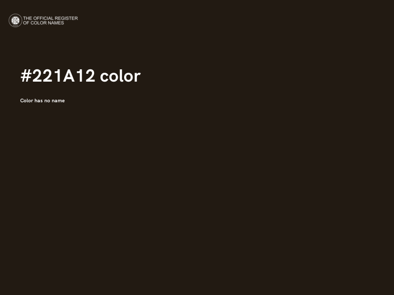 #221A12 color image