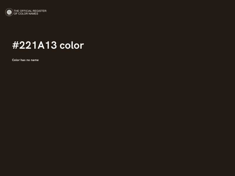 #221A13 color image