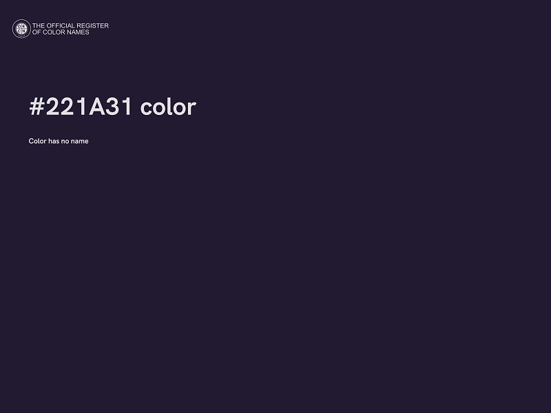 #221A31 color image