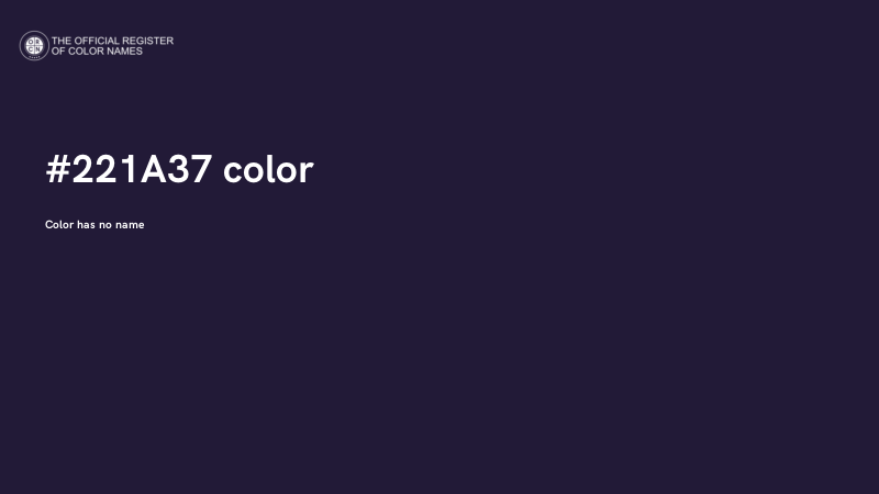#221A37 color image