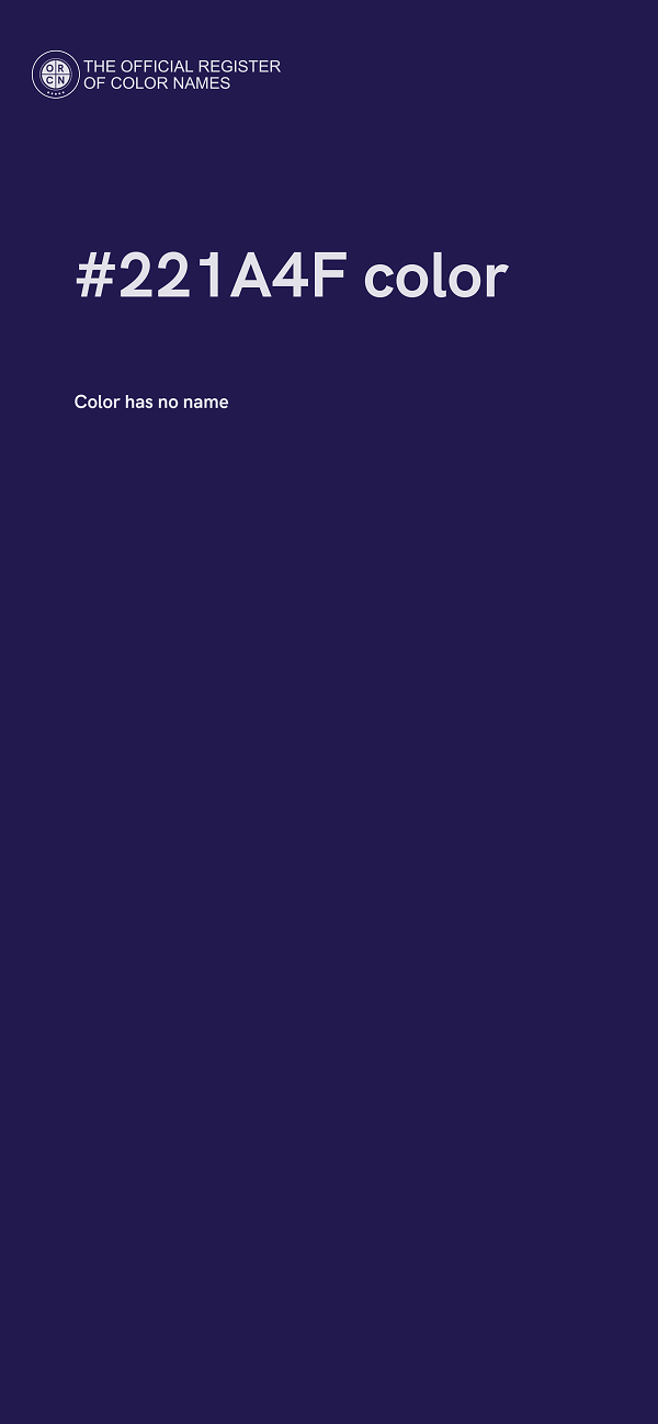 #221A4F color image