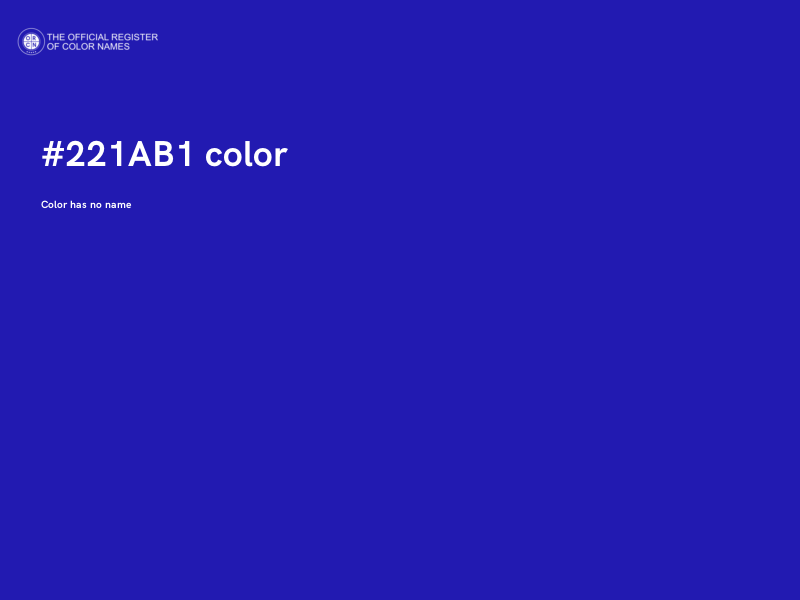 #221AB1 color image