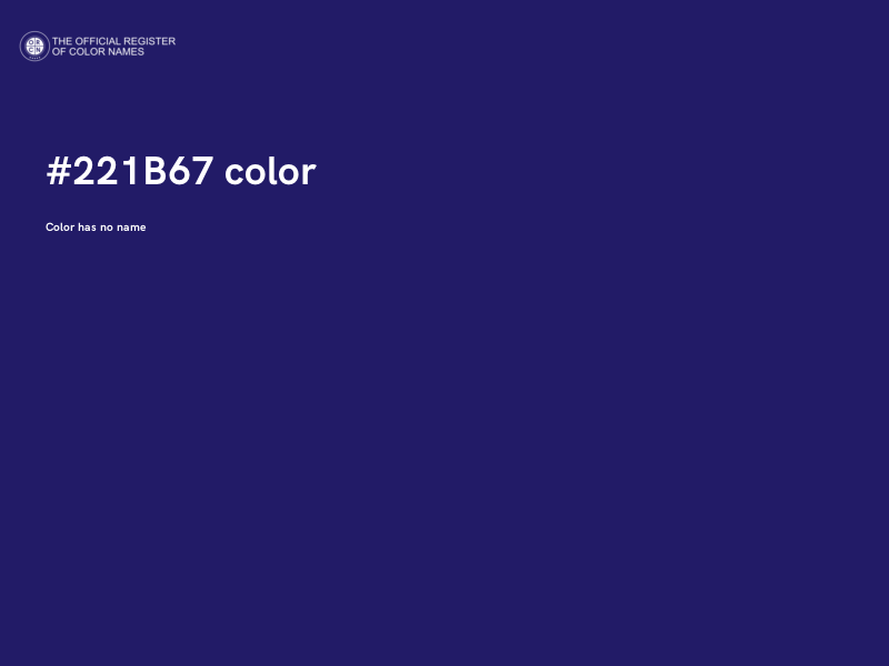 #221B67 color image