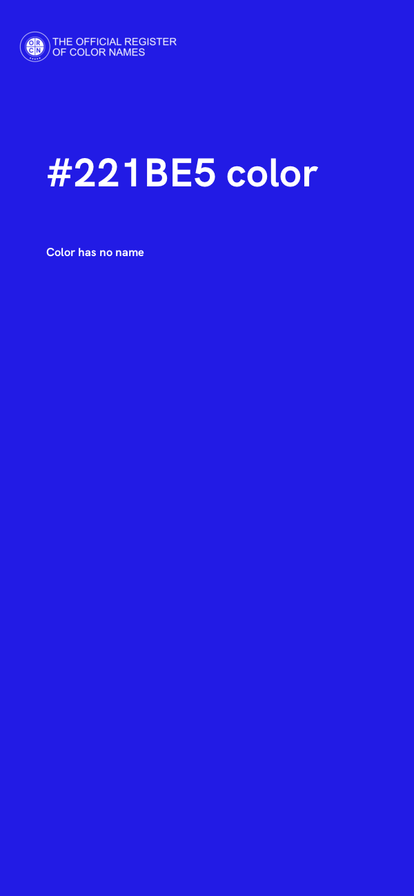 #221BE5 color image