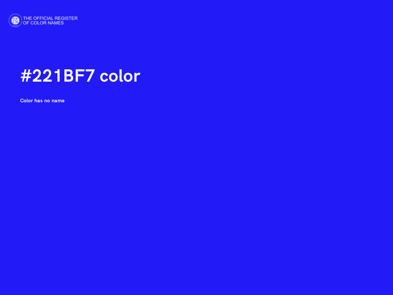#221BF7 color image