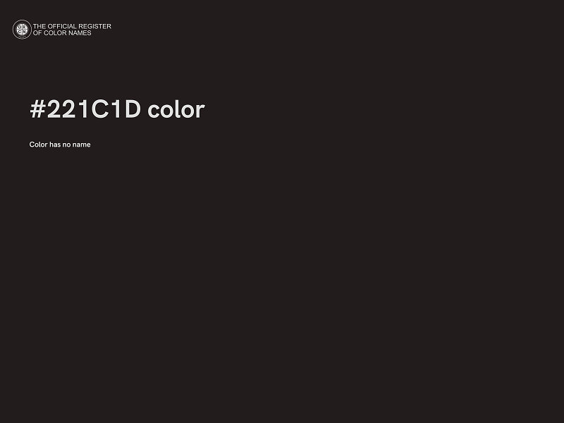 #221C1D color image