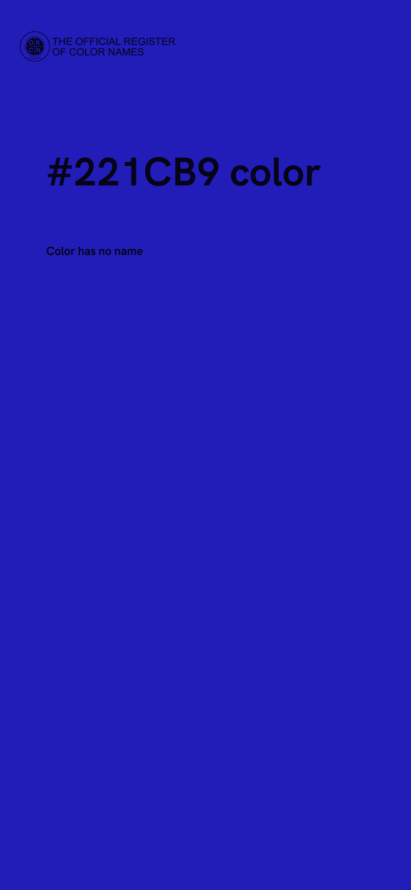 #221CB9 color image