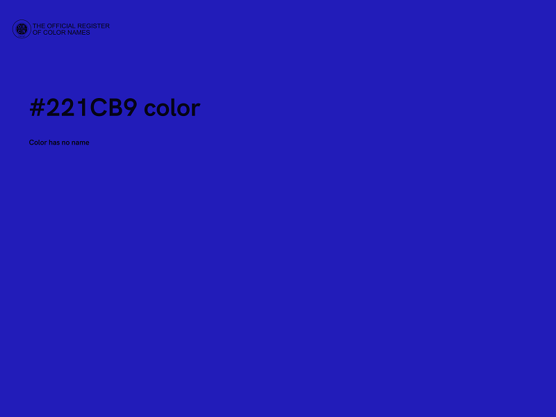 #221CB9 color image