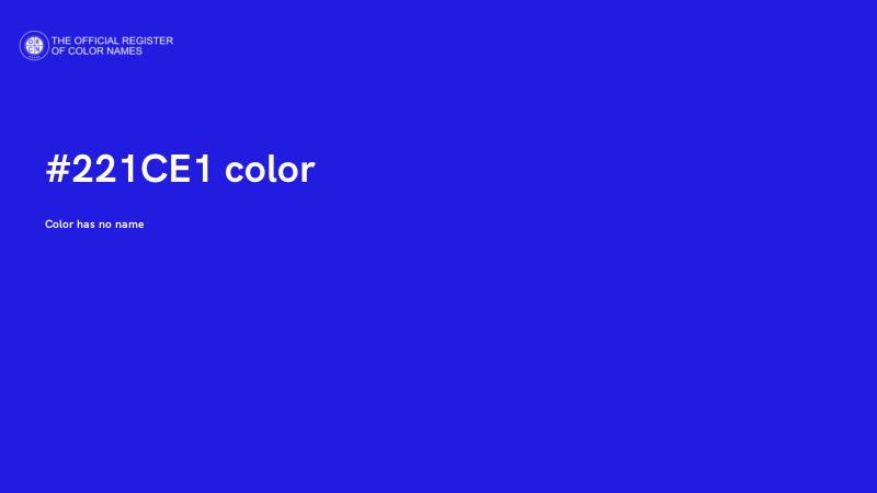 #221CE1 color image