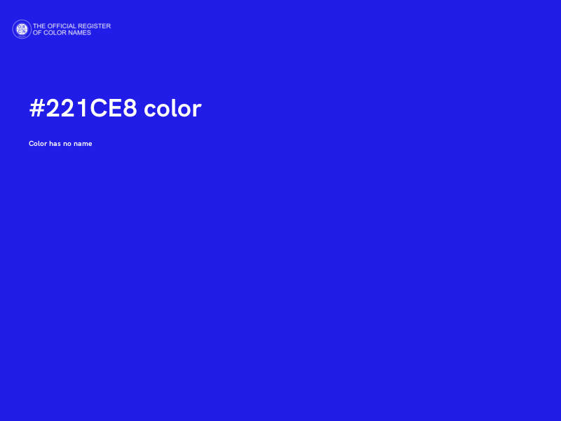 #221CE8 color image
