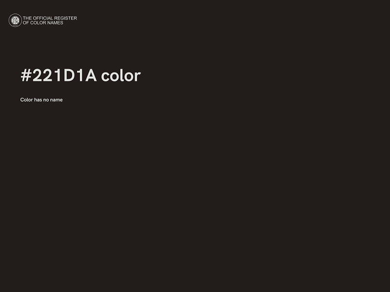 #221D1A color image