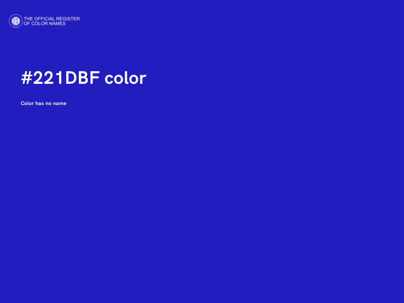#221DBF color image