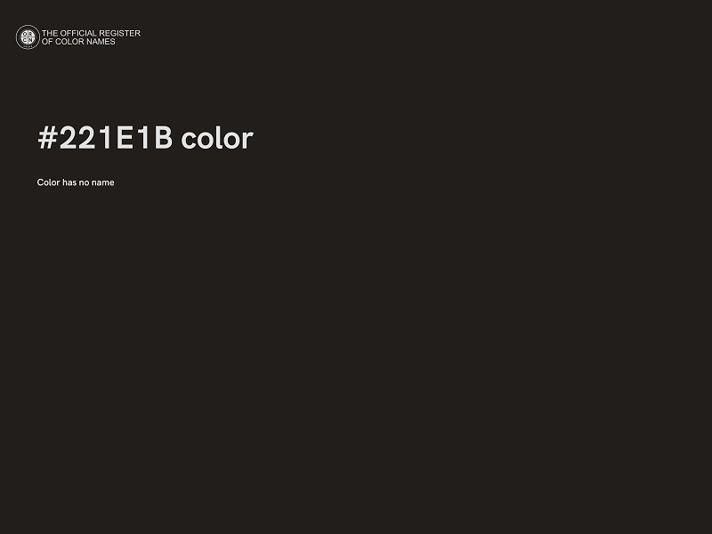 #221E1B color image