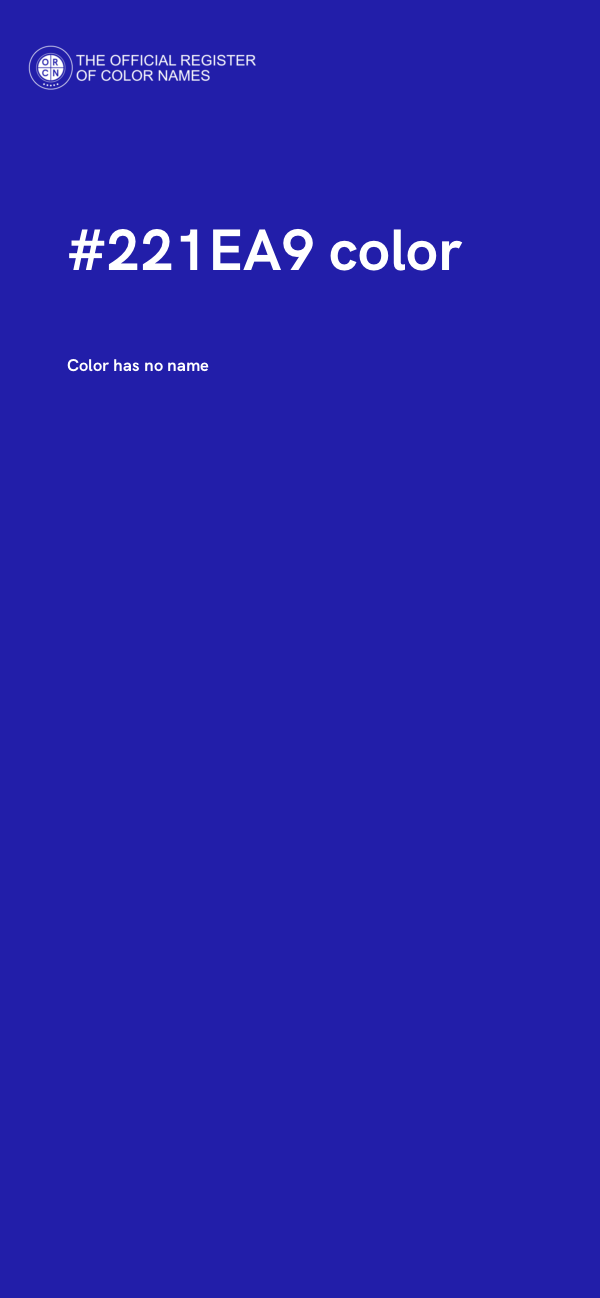 #221EA9 color image