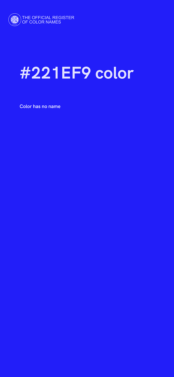 #221EF9 color image