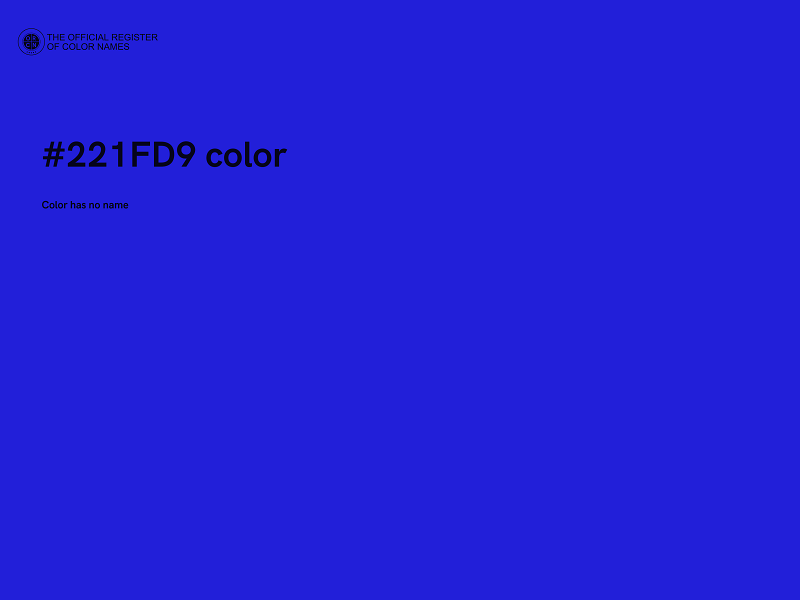 #221FD9 color image