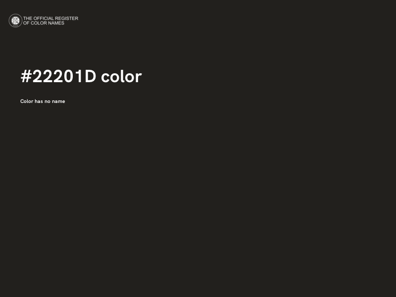 #22201D color image