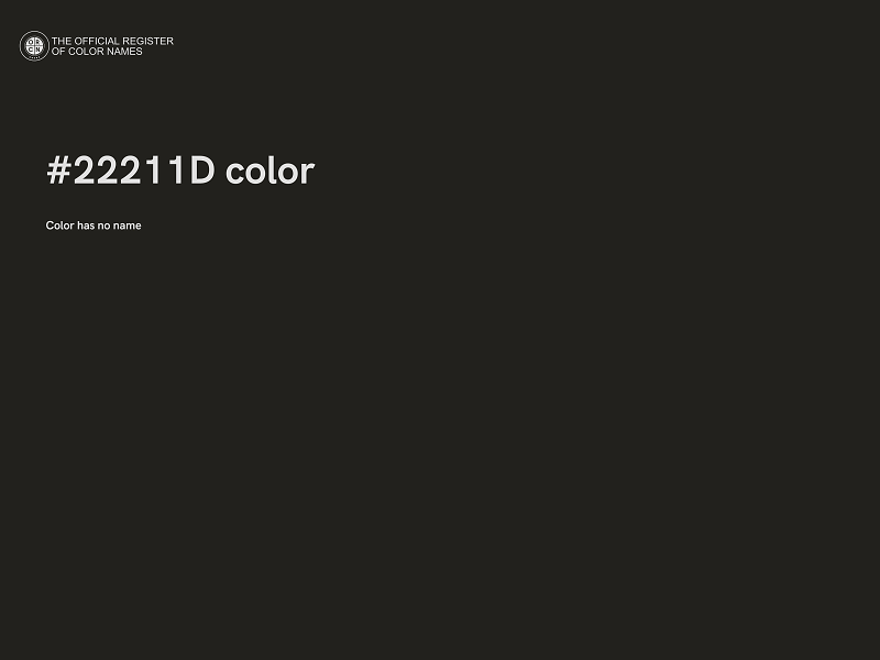 #22211D color image