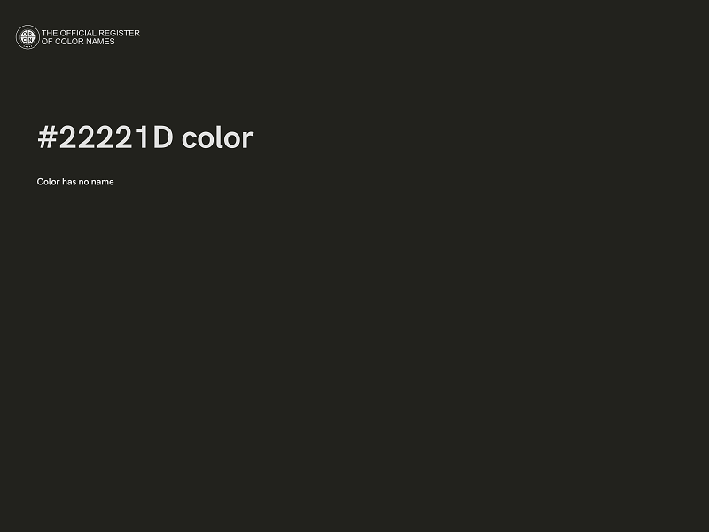 #22221D color image
