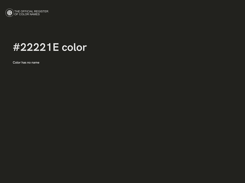 #22221E color image