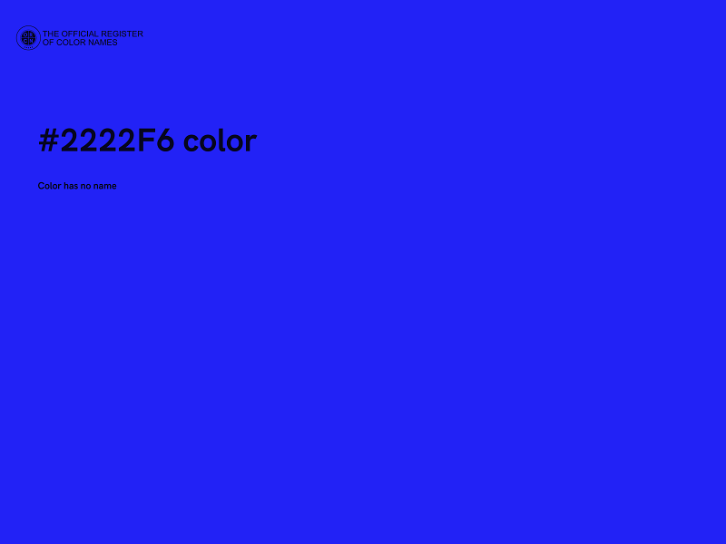 #2222F6 color image